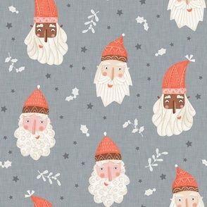 Santa Claus in a linen background 