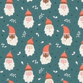 Santa Claus in a bottle color background