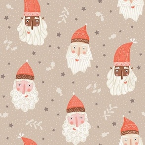 Santa Claus in a vanilla background