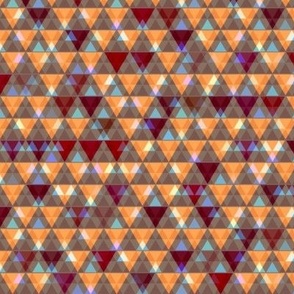 Orange and burgundy Geometric Triangle 