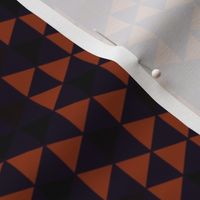 Orange  and Black Geometric Triangle 