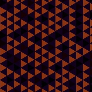 Orange  and Black Geometric Triangle 