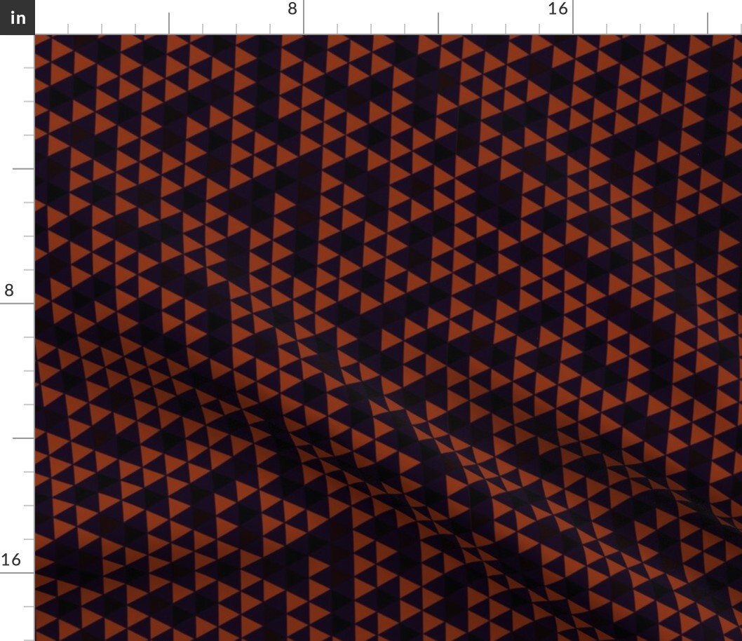 Orange  and Black Geometric Triangle 