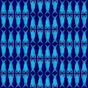 Blue Boho Batik Tie Dye  Shibori Island Vibe 