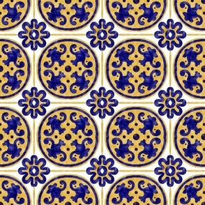 Classic Portuguese blue. Spanish Azulejo tiles. 