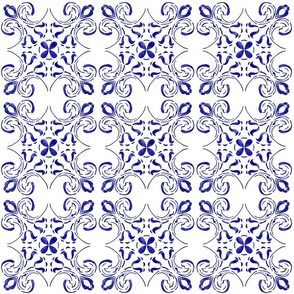 Italian Azulejo tiles. Nautical classic Portuguese blue. 