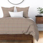 earthy tiny plaid- small earthy gingham - chekered fabric and wallpaper