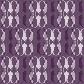 Purple Boho Shibori Batik Geometric 