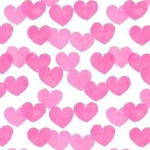 (small scale) confetti hearts - hot pink  - LAD22