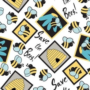 Save the Bees White Background non directional medium