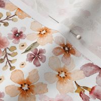 Pretty watercolor floral, botanical florals, neutral 