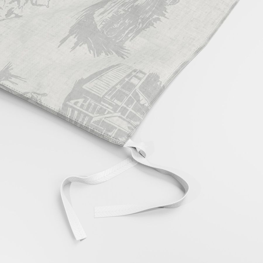 Charcoal and Ivory A-Frame Toile 