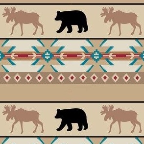 Bear and Moose Native American Small