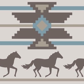 Native American Stripe horses medium