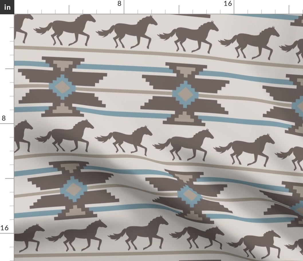 Native American Stripe horses medium