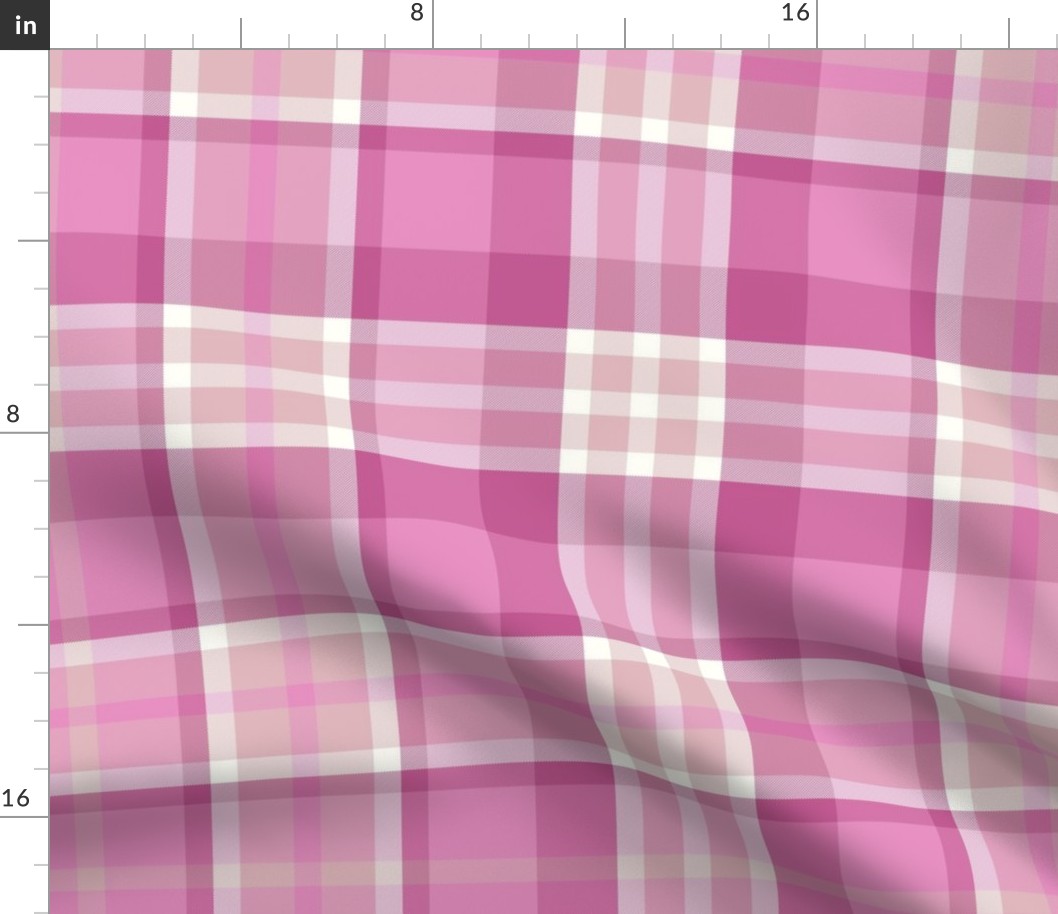 Nine Boxes Plaid in Baby Pink