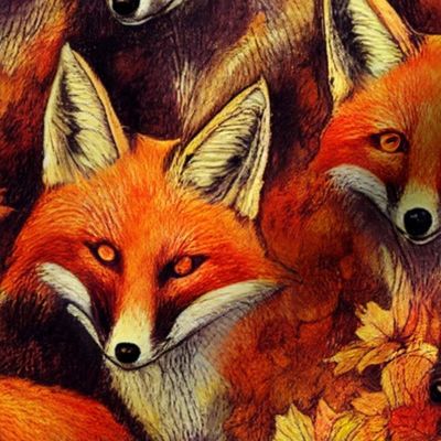 Autumn Foxes I