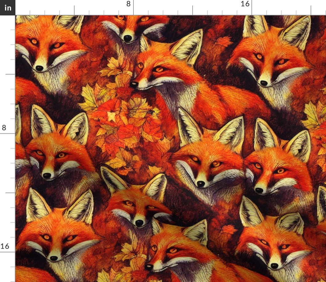 Autumn Foxes I