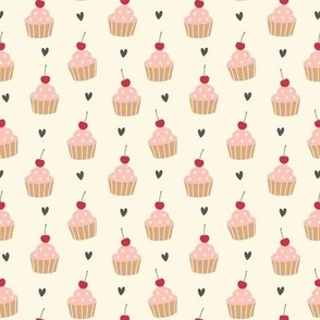 cupcake, cherries, love