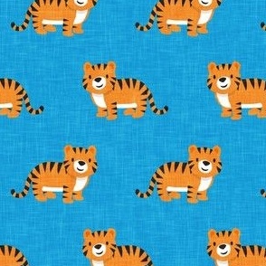 Cute Tigers - blue - LAD22