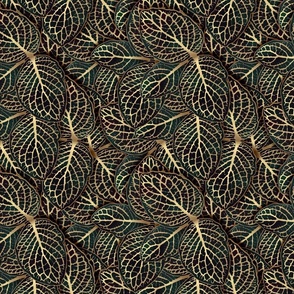 Tri-leaf Black and Gold Pattern