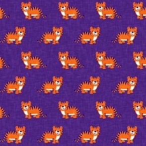 (small scale) Cute Tigers - orange/ purple - LAD22