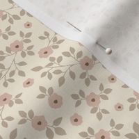 Ditsy Vintage Flora, floral, blush pink