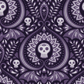 gothic damask - purple
