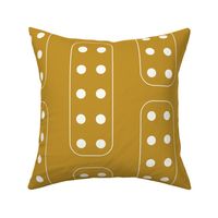 Dots in Mustard and Natural | 12" Repeat