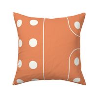 Dots in Peach and Natural | 24" Repeat