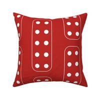 Dots in Poppy Red and White | 12" Repeat