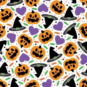 jackolantern witch hat purple mix large