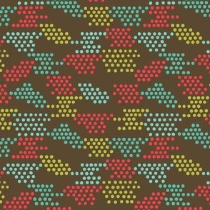 Retro Mid Century Modern Dots Christmas Pattern