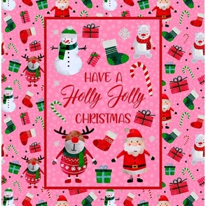  14x18 Panel Have a Holly Jolly Christmas for DIY Garden Flag Small Kitchen Towel or Wall Hanging