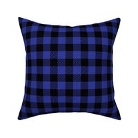 One Inch Blue and Black Buffalo Check