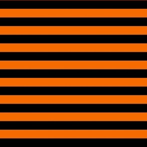 Classic Stripes Black and Pumpkin Orange