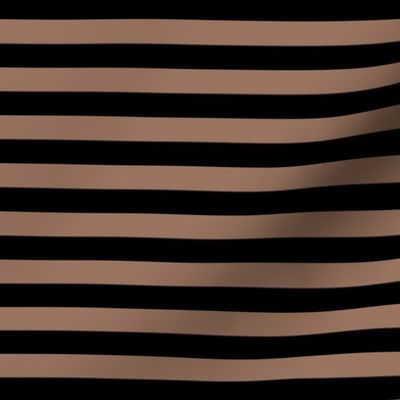 Classic Stripes Black and Mocha Brown