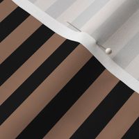 Classic Stripes Black and Mocha Brown