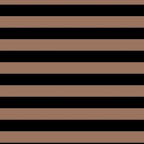 Classic Stripes Black and Mocha Brown