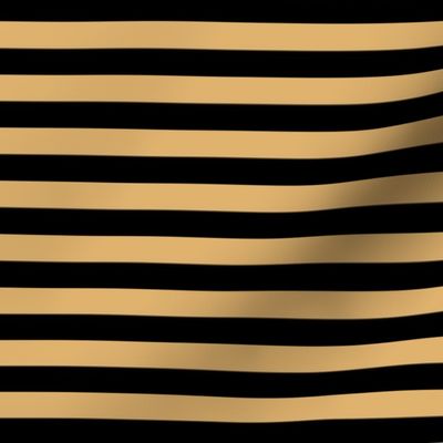 Classic Stripes Black and Honey Yellow