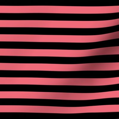 Classic Stripes Black and Watermelon Pink