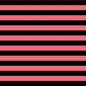 Classic Stripes Black and Watermelon Pink