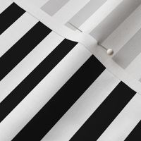 Classic Stripes Black and White 1/2 inch