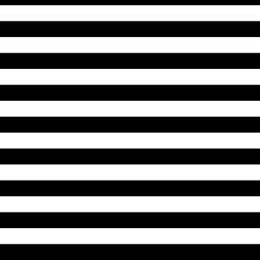 Classic Stripes Black and White 1/2 inch