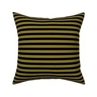 Classic Stripes Black and Khaki Green (1/2 inch stripe) (2025)