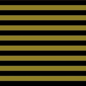 Classic Stripes Black and Khaki Green (1/2 inch stripe) (2025)