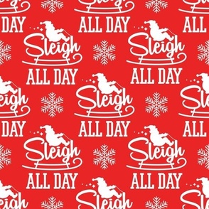 Santa's Mantra: Sleigh All Day - Fun Christmas Cheer Pattern