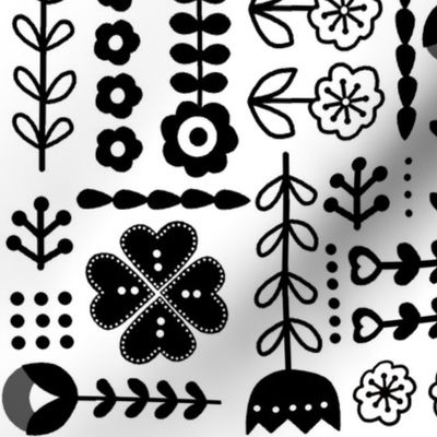 Monochrome Scandi Floral