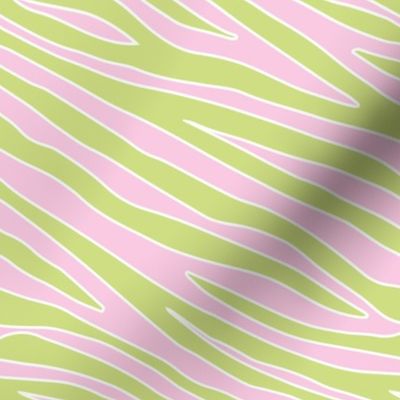 Little boho zebra stripes animal print minimalist double striped outline retro style nineties lime green pink
