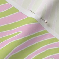 Little boho zebra stripes animal print minimalist double striped outline retro style nineties lime green pink